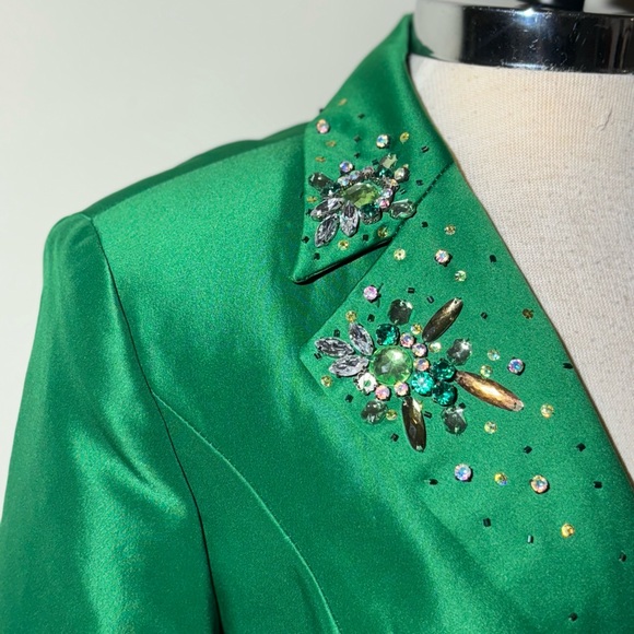 Green Embellished Women's Jacket - Picture 6 of 6